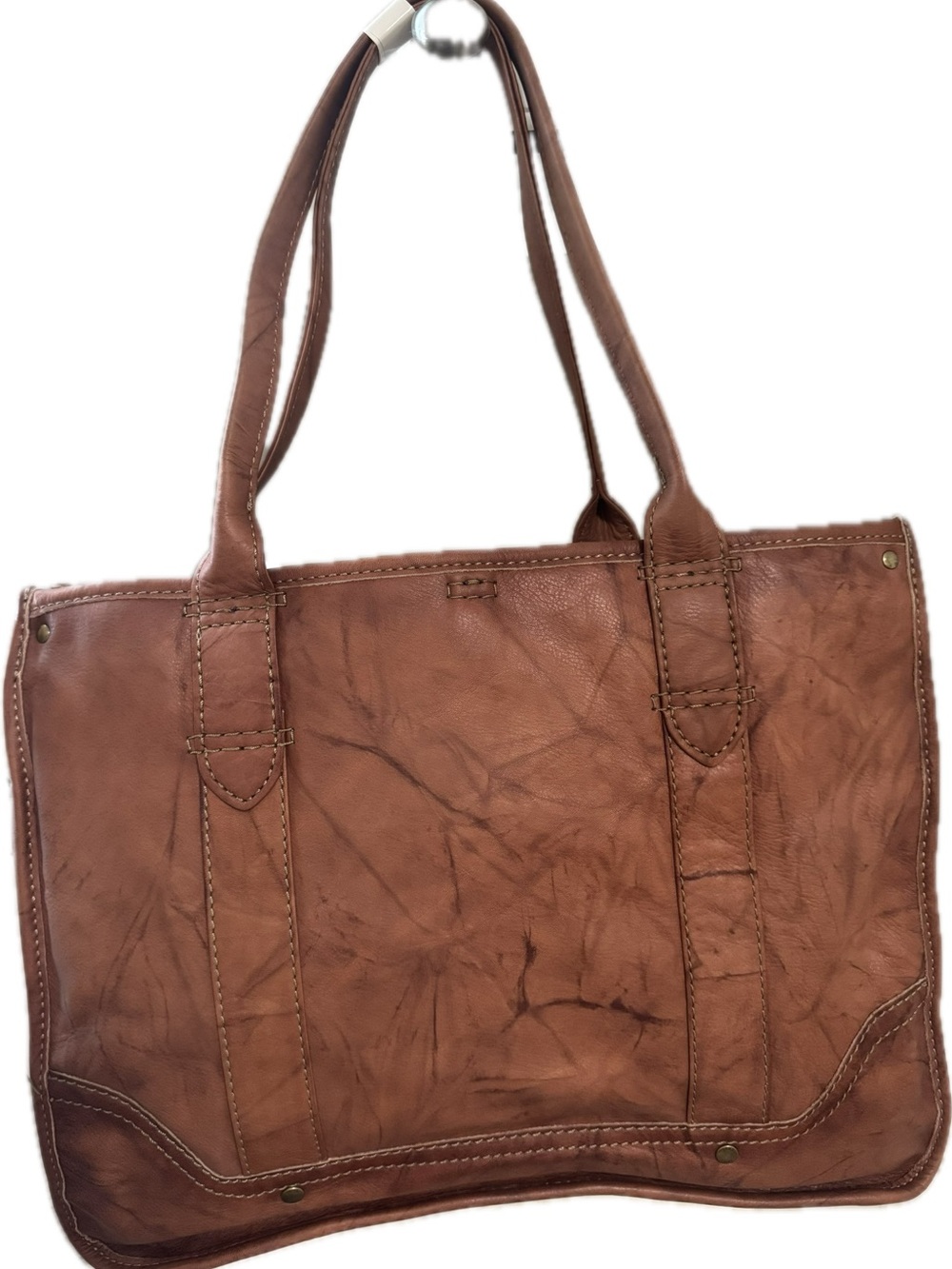 Frye Cognac Brown Large Campus Shopper Leather Tote